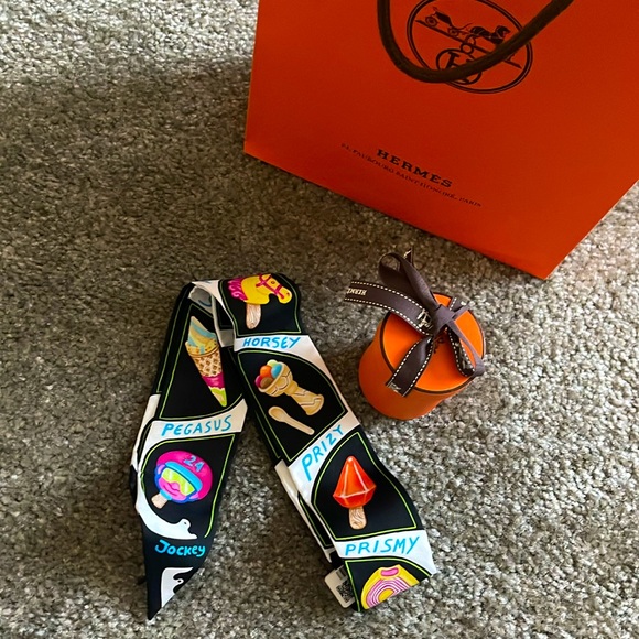 HERMES Funny Ice Cream Twilly - Picture 6 of 6